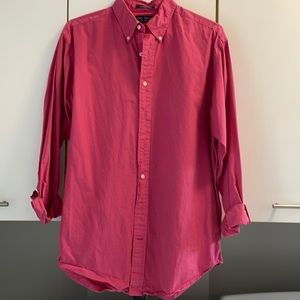 Washed pink look, like new button down shirt.  Size L. Soft cotton.